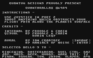 C64 GameBase Quantarallax_[Preview] (Preview) 1989